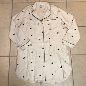 The Cat’s Pajamas! Madewell 100% Cotton Button Up Sleep Shirt